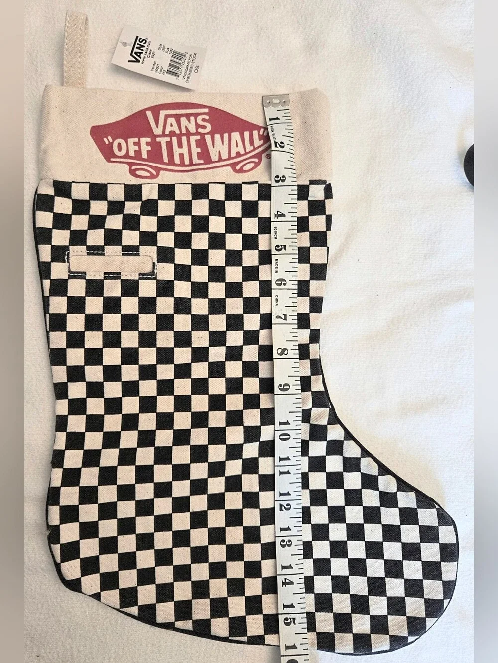 VANS Off The Wall Checkerboard Sneaker Canvas Skater Christmas Stocking